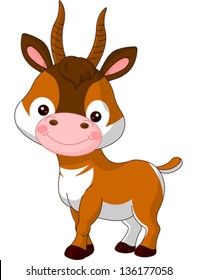 Fun zoo. Illustration of cute Antelope