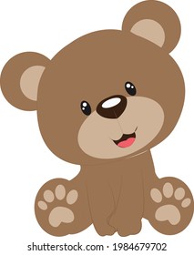 Fun zoo. Illustration of cute Bear