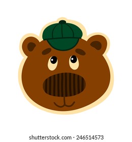Fun zoo. Illustration of cute Bear 