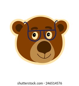 Fun zoo. Illustration of cute Bear 