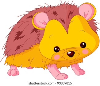 Fun zoo. Illustration of cute Hedgehog