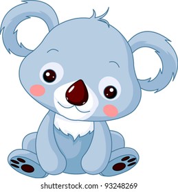 Fun zoo. Illustration of cute Koala Bear