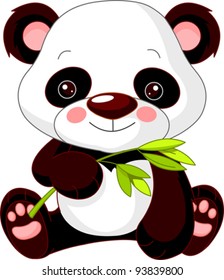 Fun zoo. Illustration of cute Panda