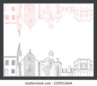 Funchal (Madeira Island, Portugal) iconic buildings line art.
Pack with 2 different brush styles and 2 different colours.
100% vector drawings with my original hand drawing sketchbook style.
