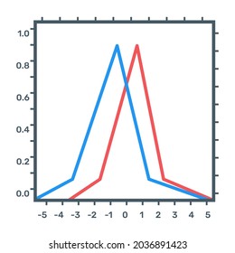 Function chart flat icon, editable design