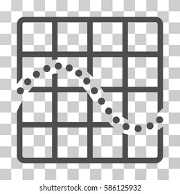 Function Chart vector pictograph. Illustration style is flat iconic gray symbol on a transparent background.