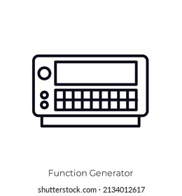 Function Generator Icon. Outline Style Icon Design Isolated On White Background