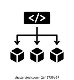ícone de glifo de função, uso para aprendizagem de máquina, educação, indústria de tecnologia, UI, kit UX, aplicativo e desenvolvimento web, digital ou impressão.