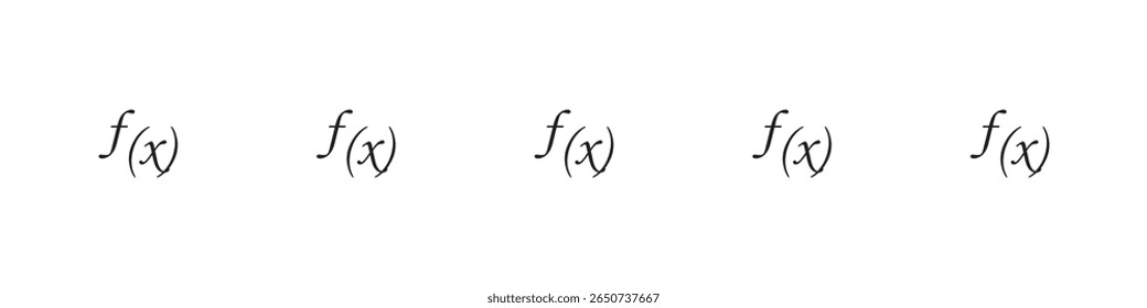 Ícone de função ilustração plana definir logotipo