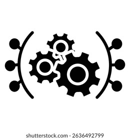Function icon Flat outline fill black and white