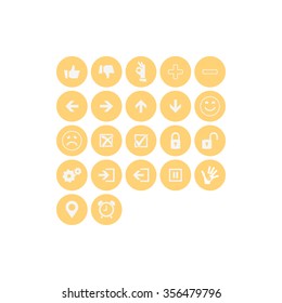 Function Icon Set: Yellow