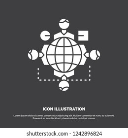 Function, instruction, logic, operation, meeting Icon. glyph vector symbol for UI and UX, website or mobile application