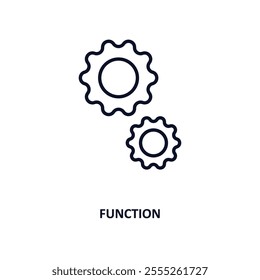 function outline icon.  Thin line icon from cryptocurrency collection. Editable vector isolated on white background