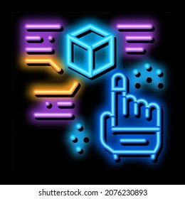 function parsing neon light sign vector. Glowing bright icon function parsing sign. transparent symbol illustration