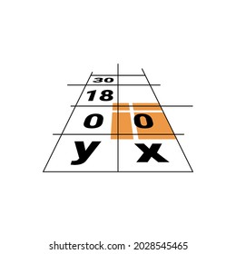 Function table. Vector composition in outline style