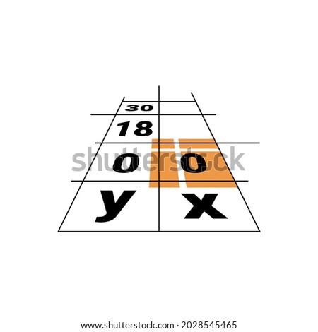 Function table. Vector composition in outline style