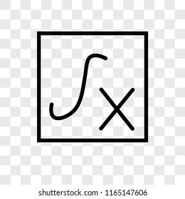 Function vector icon isolated on transparent background, Function logo concept