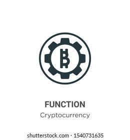 Function vector icon on white background. Flat vector function icon symbol sign from modern cryptocurrency collection for mobile concept and web apps design.