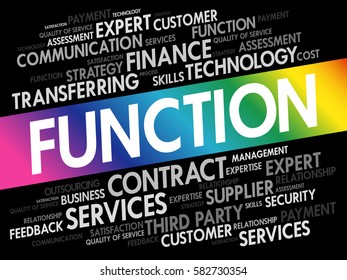 FUNCTION word cloud collage, business concept background