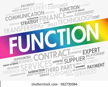 FUNCTION word cloud collage, business concept background