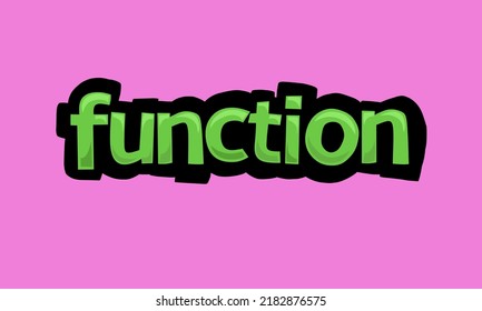 FUNCTION writing vector design on pink background