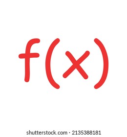 Function of x symbol icon in mathematics