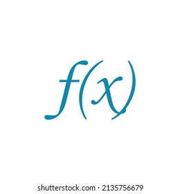 Function of x symbol icon in mathematics