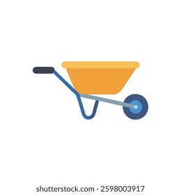 A functional design of a wheelbarrow useful for various tasks.