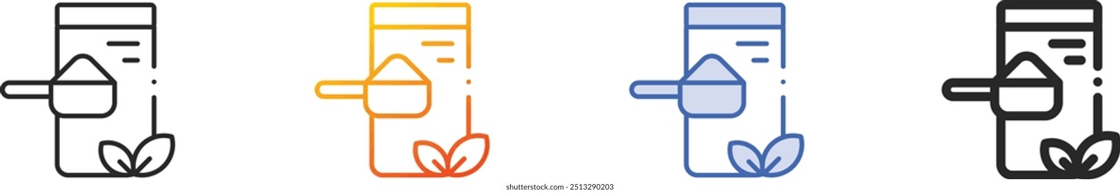 funktionelle Lebensmittel-Symbol.Dünn linear, Farbverlauf, blauer Strich und fett Stil Design einzeln auf weißem Hintergrund