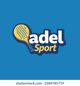 Functional and futuristic padel logo racket sport, tennis