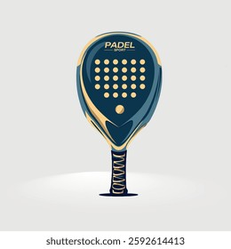 Functional and futuristic padel logo racket sport, tennis