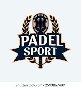 Functional and futuristic padel logo racket sport, tennis