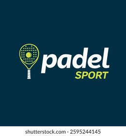 Functional and futuristic padel logo racket sport, tennis