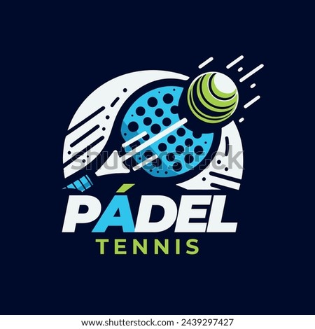 Functional and futuristic padel logo racket sport, tennis