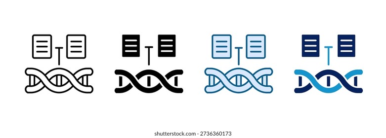 Functional Genomics Icon Set Multiple Style Collection