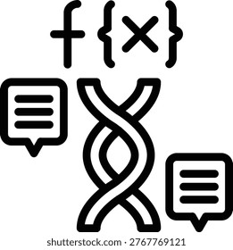 Functional Genomics Line Icon and Vector
