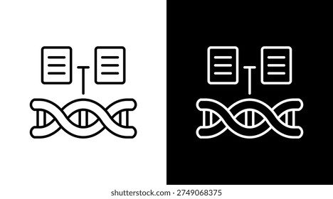 Functional Genomics Outline White Icon Set Design
