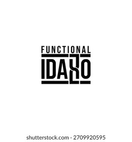 FUNCTIONAL IDAHO ABSTRACT LOGO DESIGN IDEA VECTOR.eps