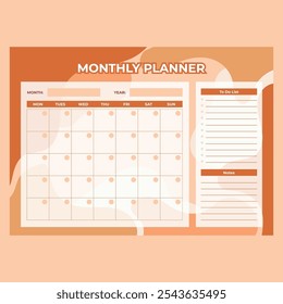 Functional Monthly Planner Design with Minimalist Layout