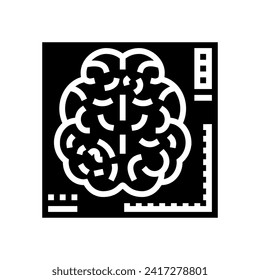 functional mri neuroscience neurology glyph icon vector. functional mri neuroscience neurology sign. isolated symbol illustration
