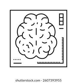 functional mri neuroscience neurology line icon vector. functional mri neuroscience neurology sign. isolated contour symbol black illustration