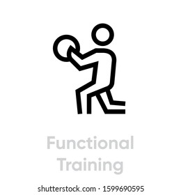 Functional Training activity icon. Editable stroke