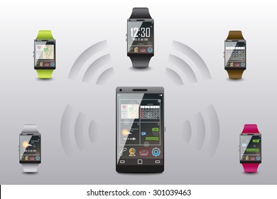 Functions of Smart Watches Connected with Smart Phone