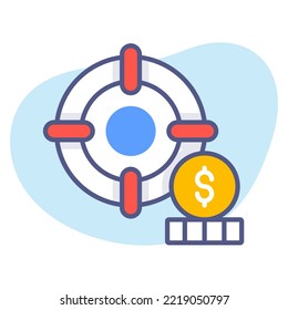 fund hunting, Element of finance, Premium quality vector illustration concept. Flat line icon symbol.