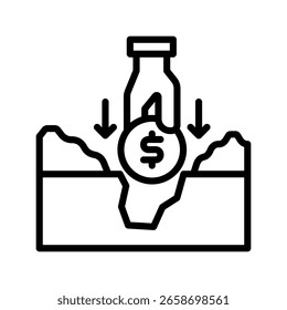 Fund icon line vector illustration