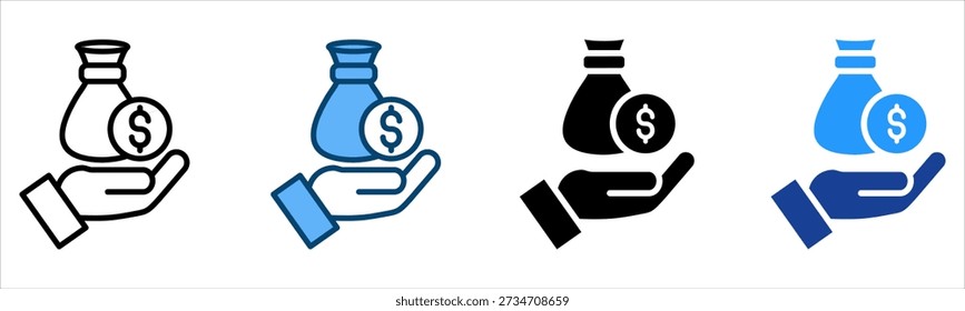 Fund Icon Multiple Style Vector Collection