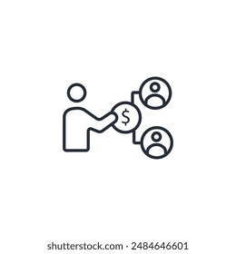 fund icon. vector.Editable stroke.linear style sign for use web design,logo.Symbol illustration.