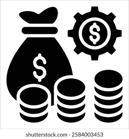 Fund Management Icon Element For Design