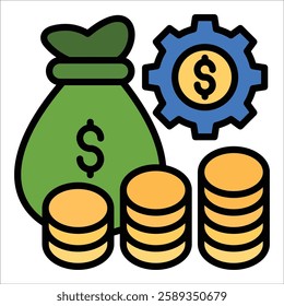 Fund Management Icon Element For Design