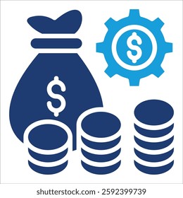 Fund Management Icon Element For Design